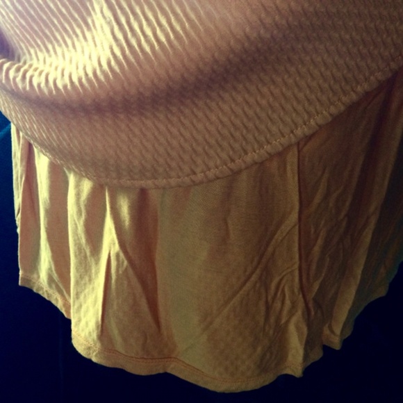 Free People Dress Golden Yellow w/ lace collar 4 - Picture 11 of 13